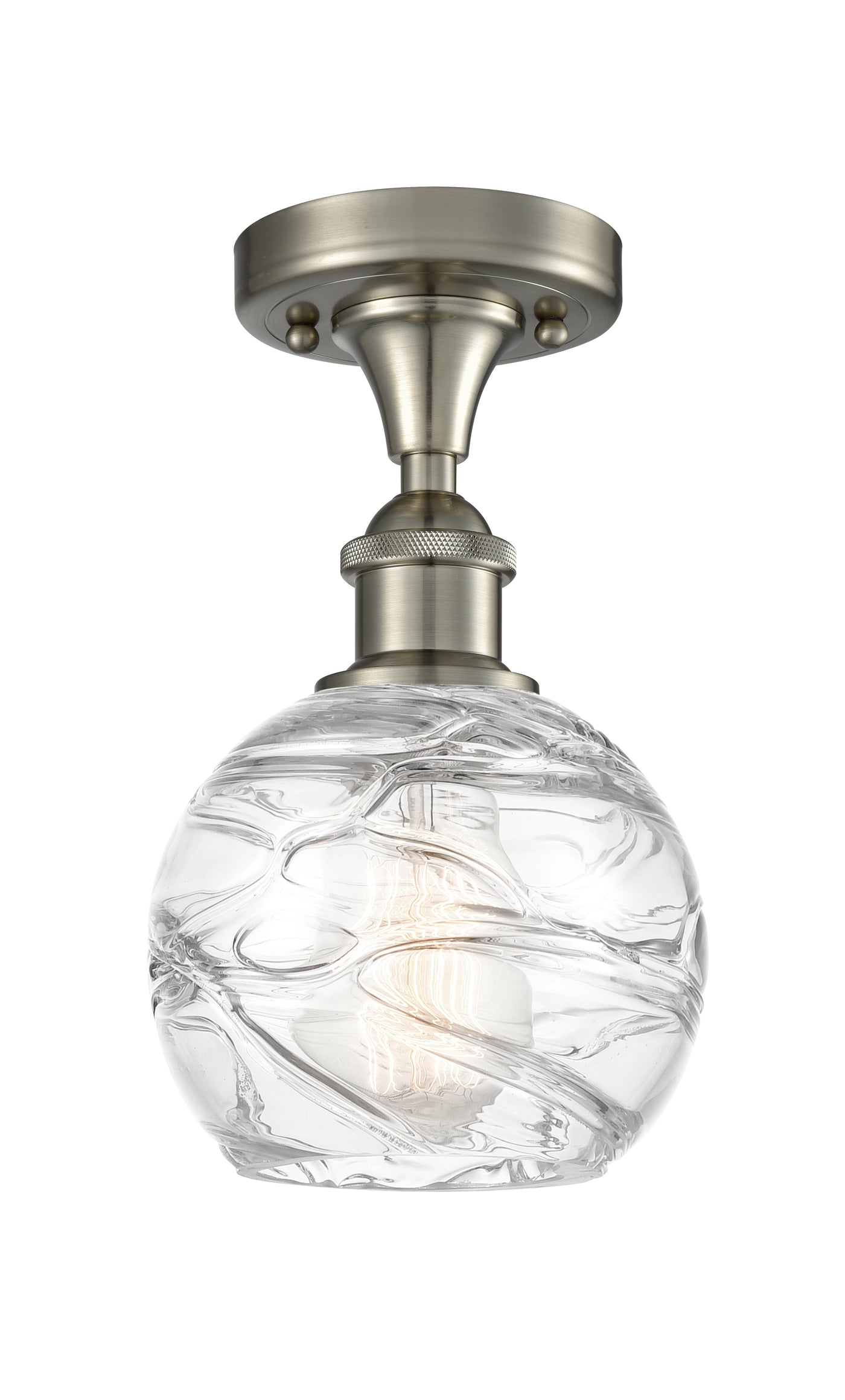 Edison Semi-Flush Mount Brushed Nickel