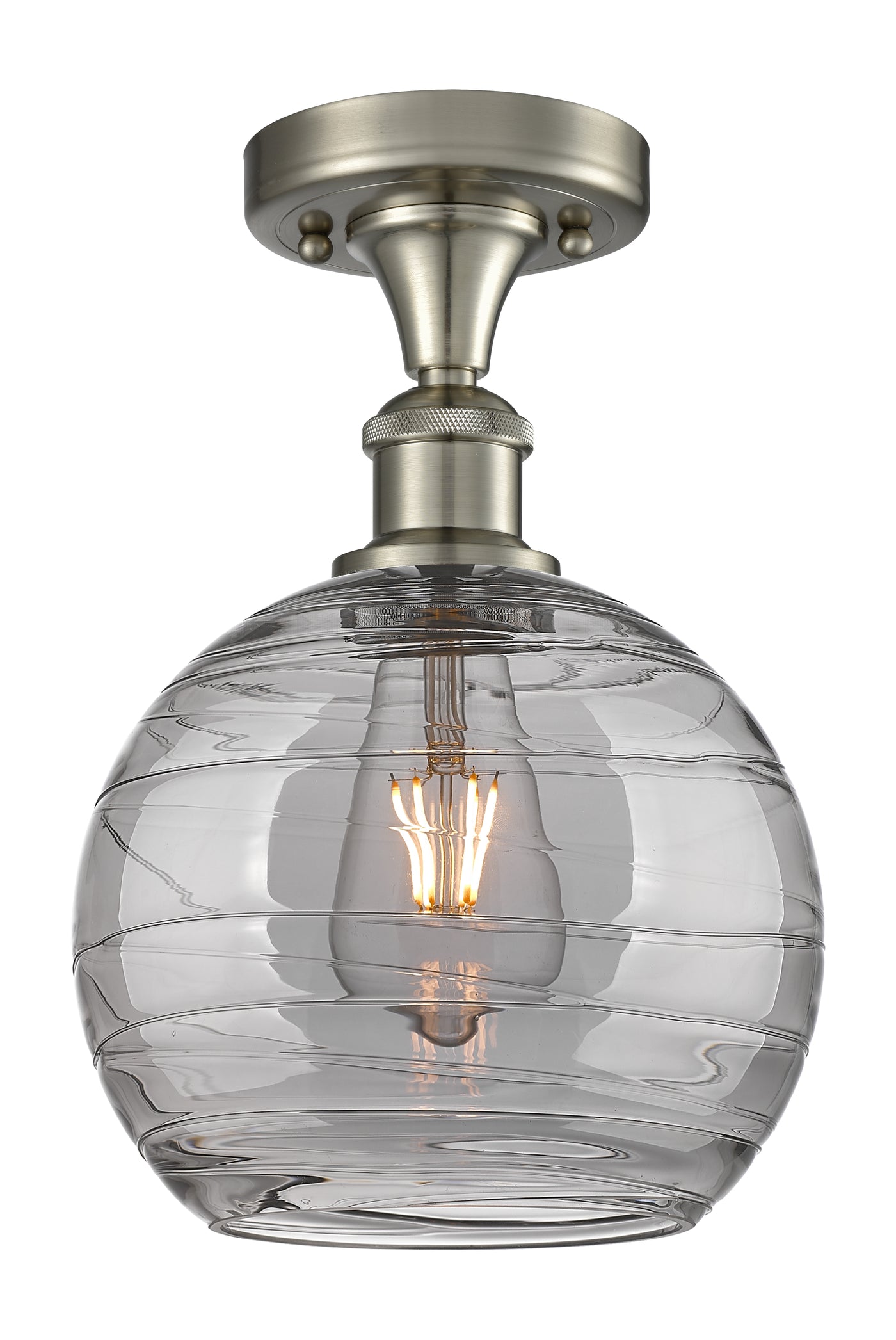 Edison Semi-Flush Mount Brushed Satin Nickel