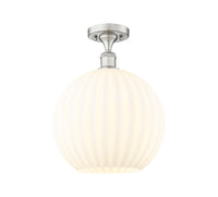 Edison Semi-Flush Mount Brushed Satin Nickel