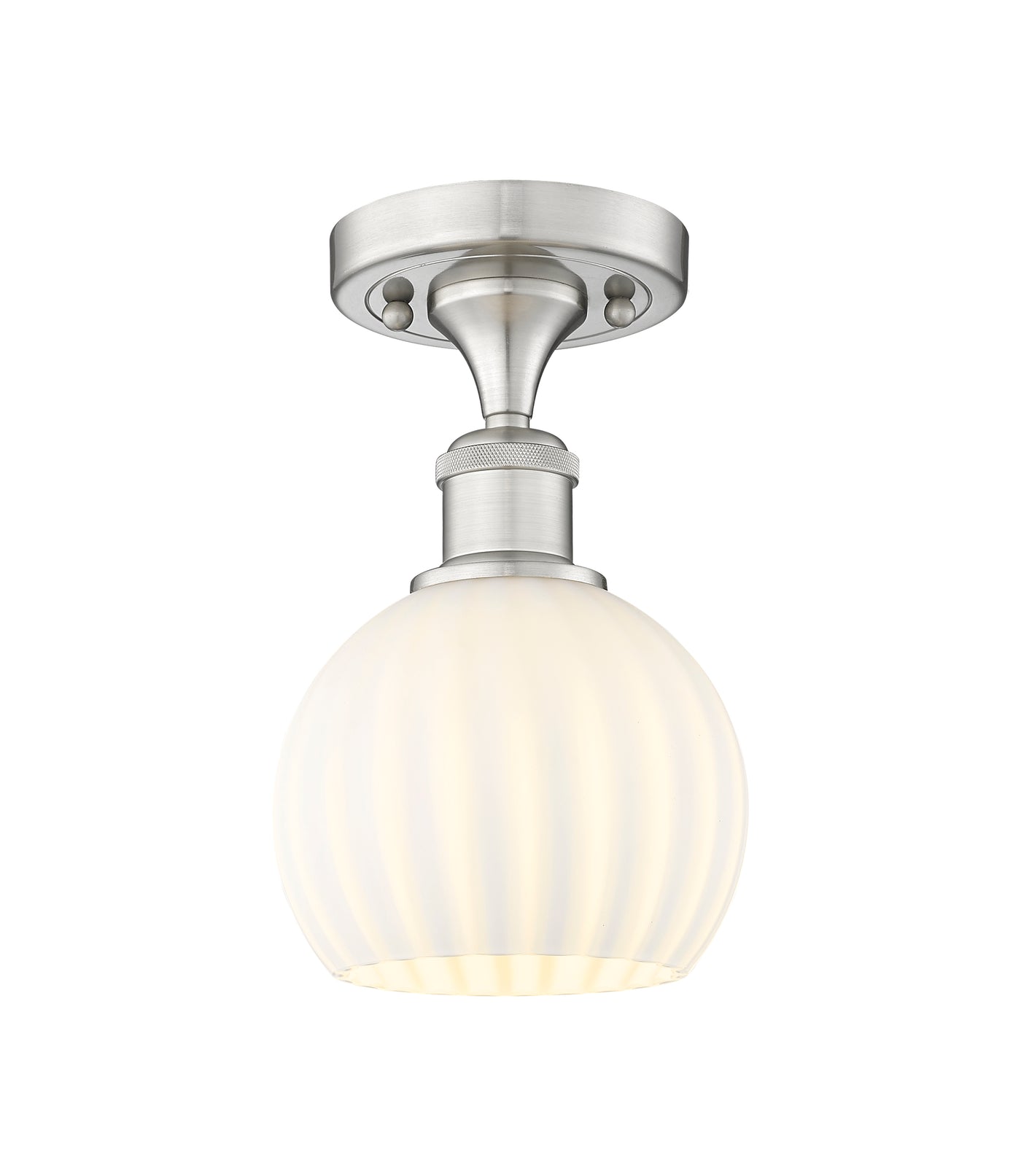 Edison Semi-Flush Mount Brushed Satin Nickel