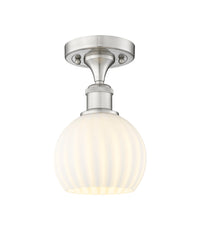 Edison Semi-Flush Mount Brushed Satin Nickel