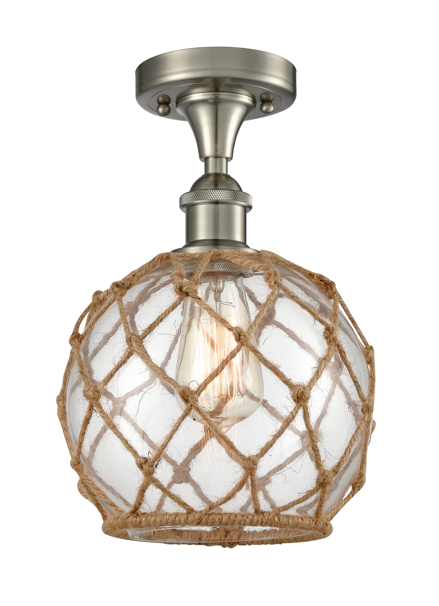 Edison Semi-Flush Mount Brushed Nickel