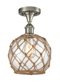 Edison Semi-Flush Mount Brushed Nickel