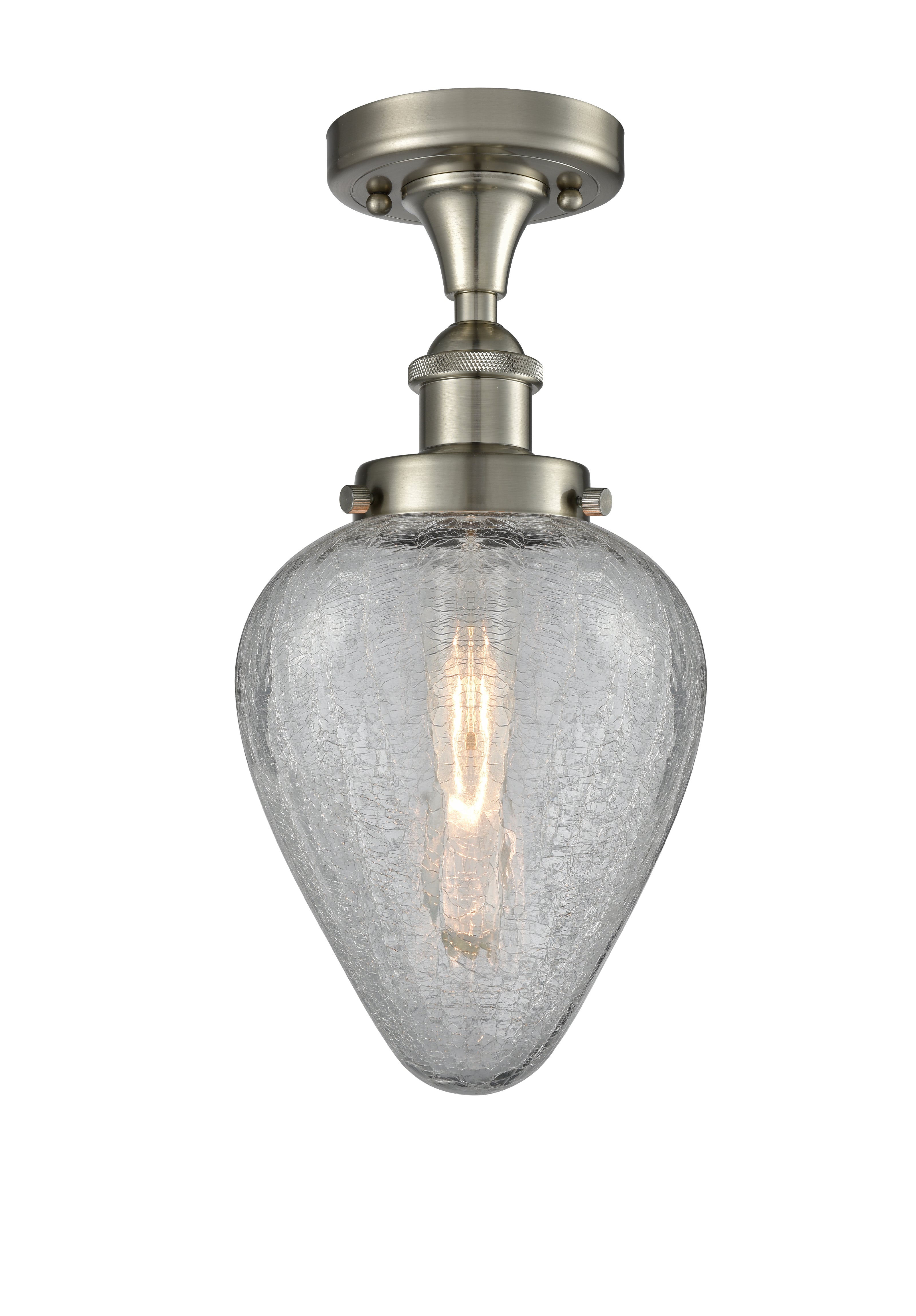 Edison Semi-Flush Mount Brushed Satin Nickel