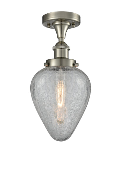 Edison Semi-Flush Mount Brushed Satin Nickel