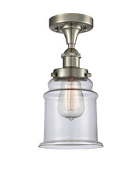 Edison Semi-Flush Mount Brushed Satin Nickel