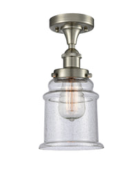 Edison Semi-Flush Mount Brushed Satin Nickel