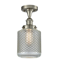 Edison Semi-Flush Mount Brushed Satin Nickel