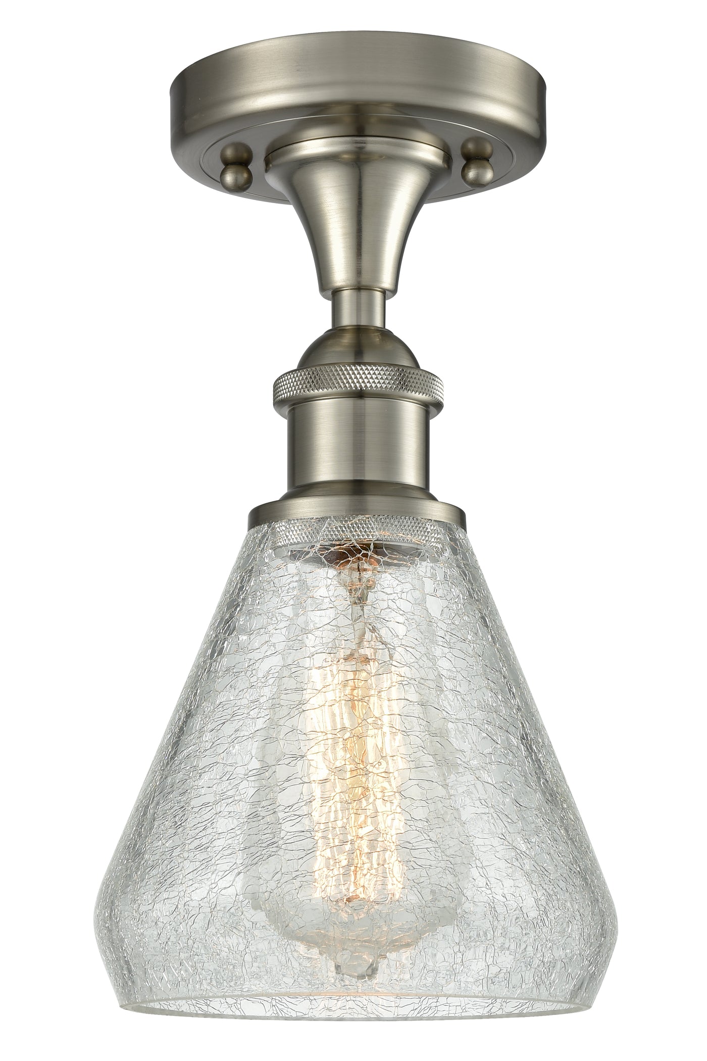 Edison Semi-Flush Mount Brushed Nickel