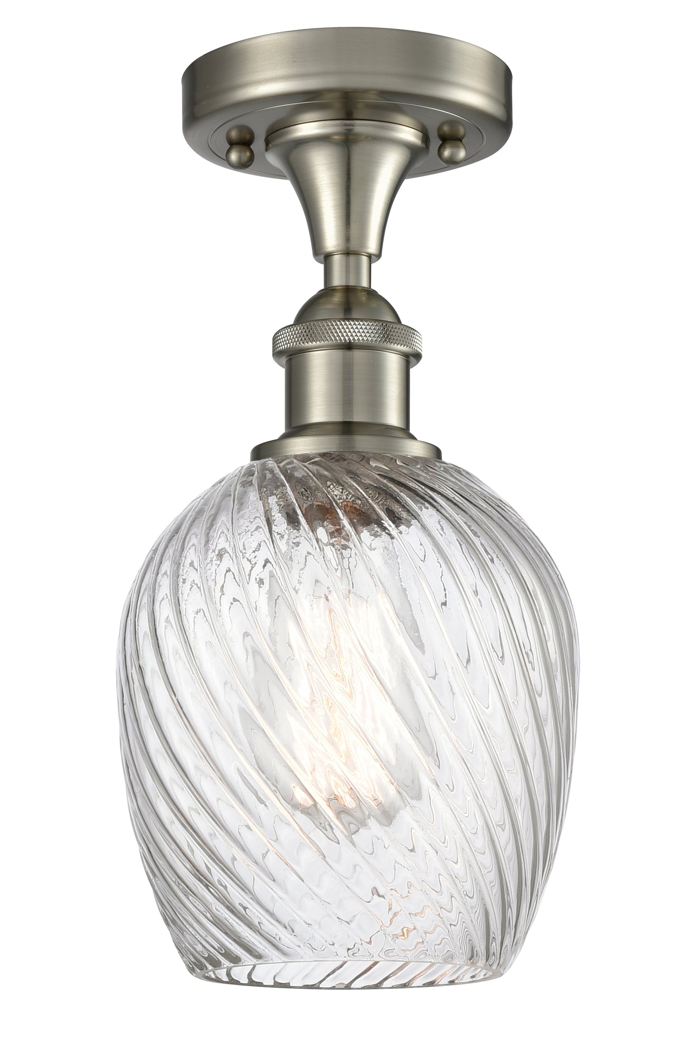 Edison Semi-Flush Mount Brushed Satin Nickel
