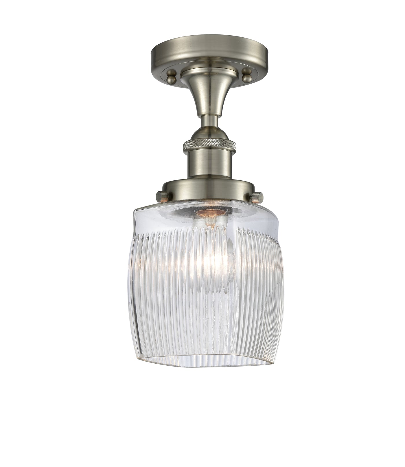 Edison Semi-Flush Mount Brushed Satin Nickel