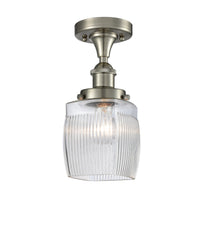 Edison Semi-Flush Mount Brushed Satin Nickel
