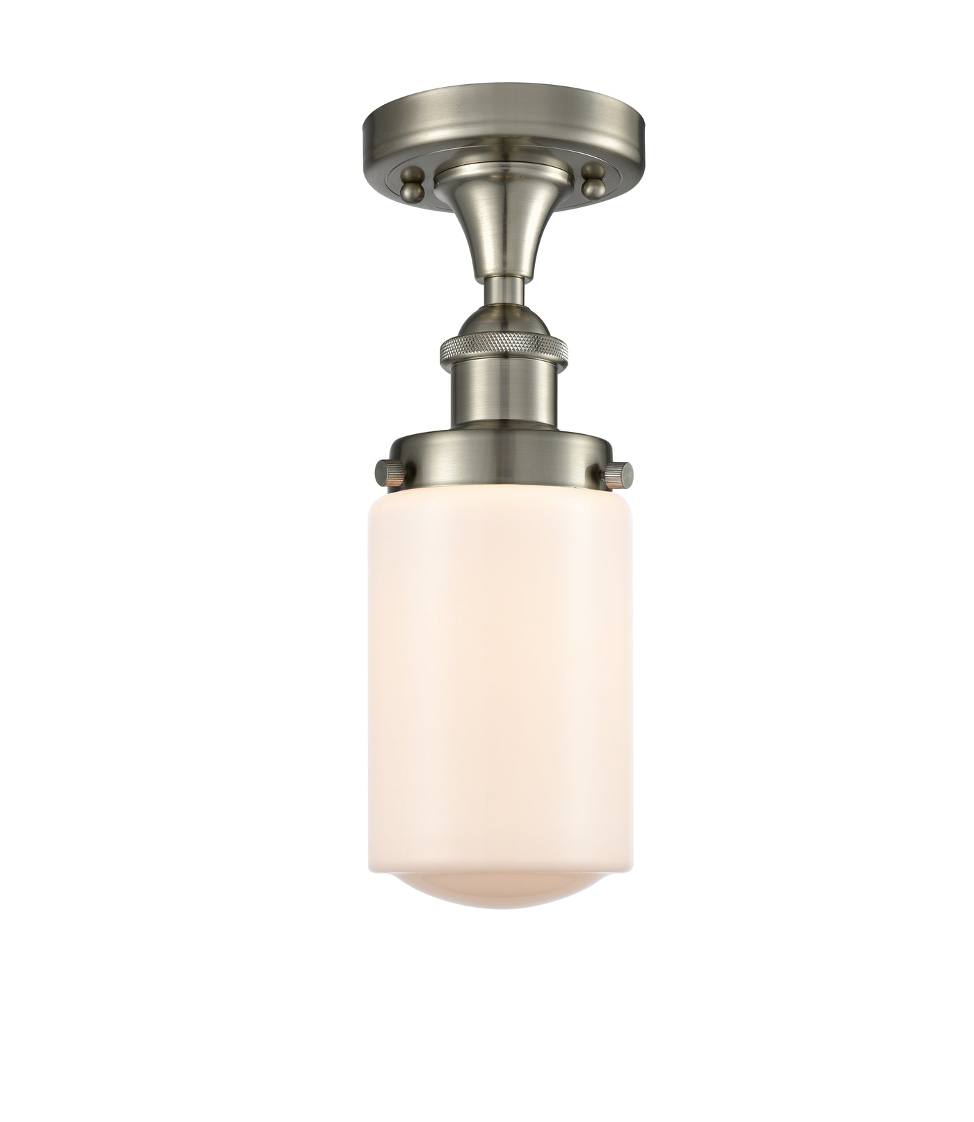 Edison Semi-Flush Mount Brushed Satin Nickel