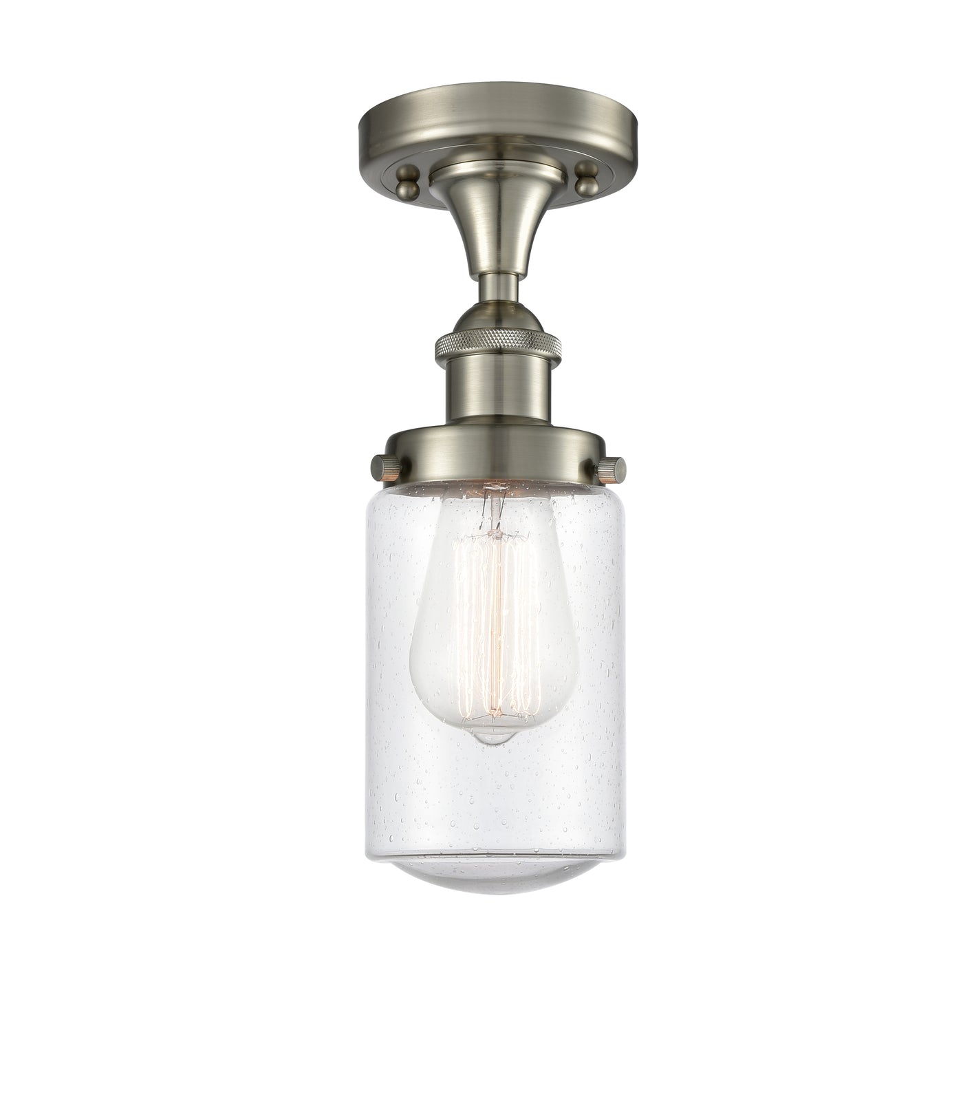 Edison Semi-Flush Mount Brushed Satin Nickel