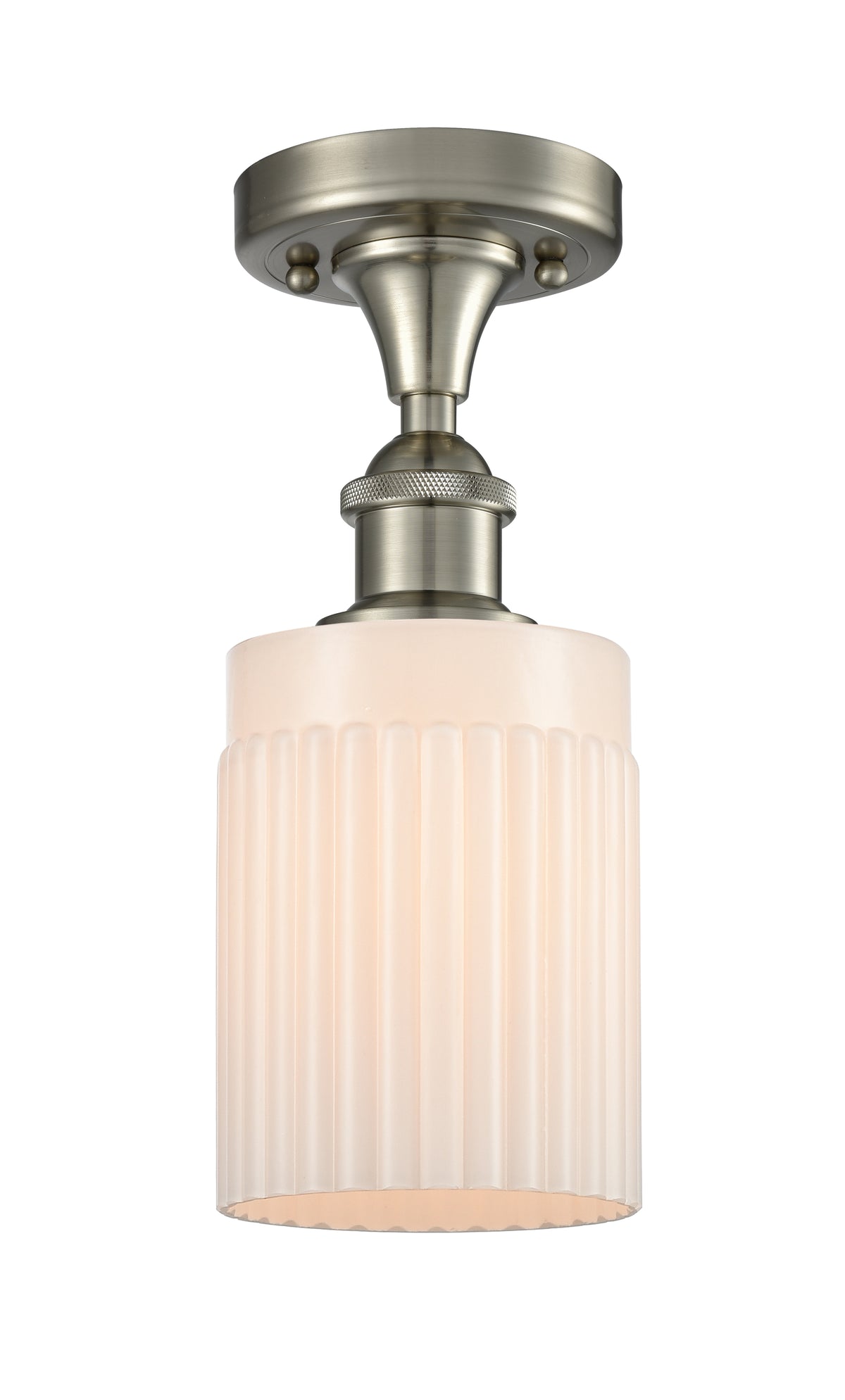 Edison Semi-Flush Mount Brushed Satin Nickel