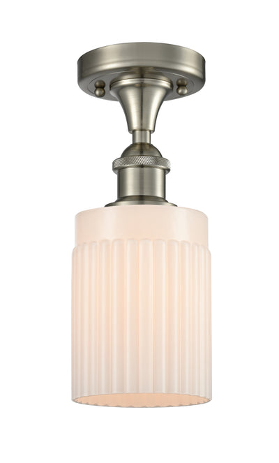Edison Semi-Flush Mount Brushed Satin Nickel