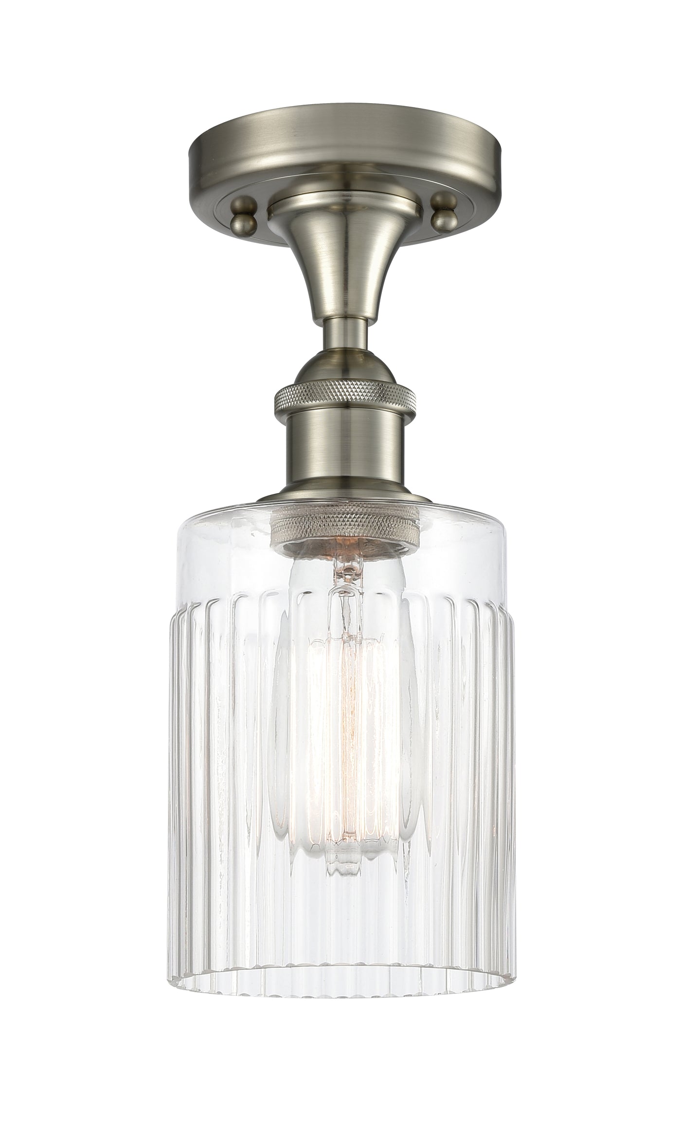 Edison Semi-Flush Mount Brushed Satin Nickel
