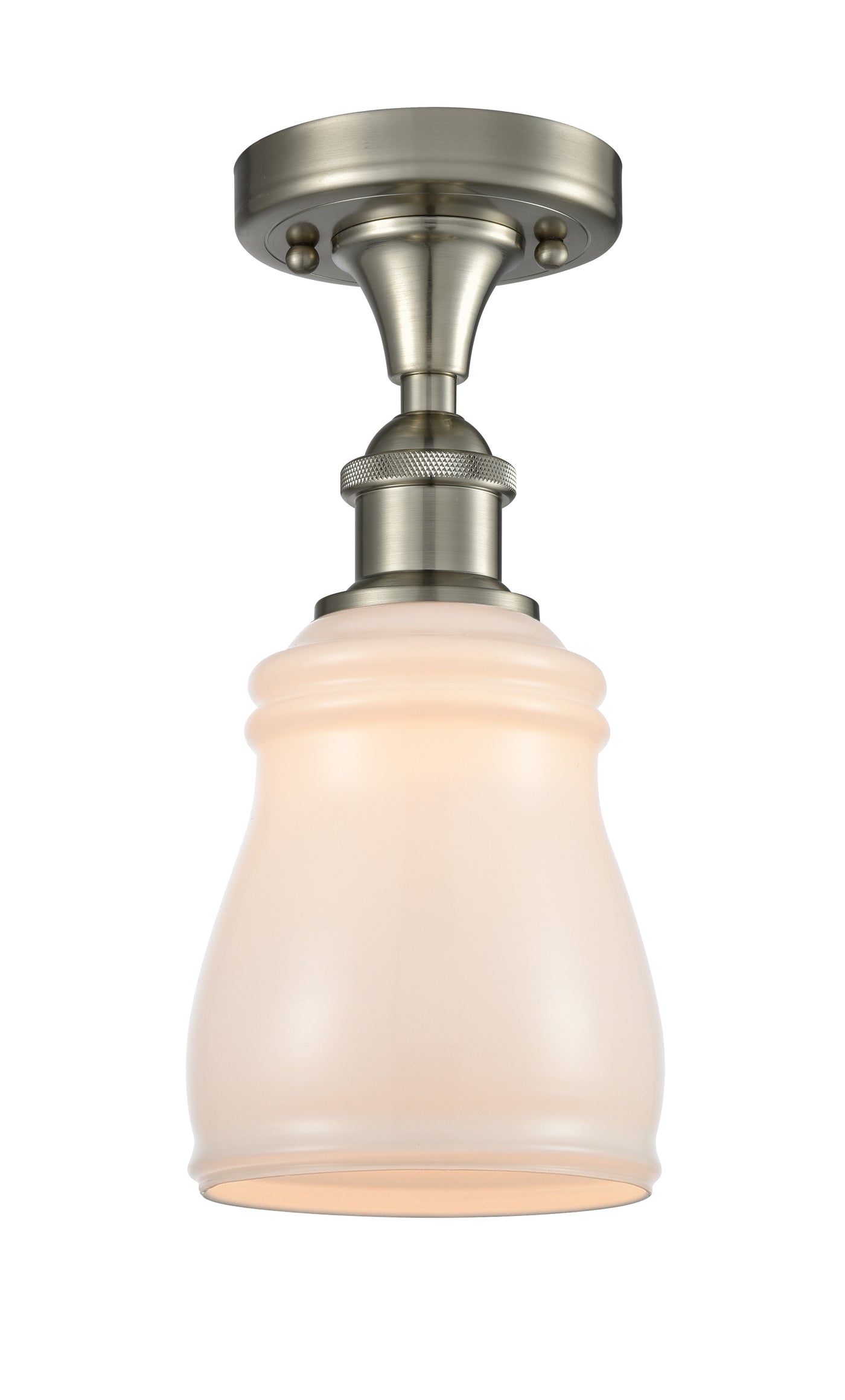 Edison Semi-Flush Mount Brushed Satin Nickel