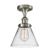 Edison Semi-Flush Mount 5.25 Brushed Nickel