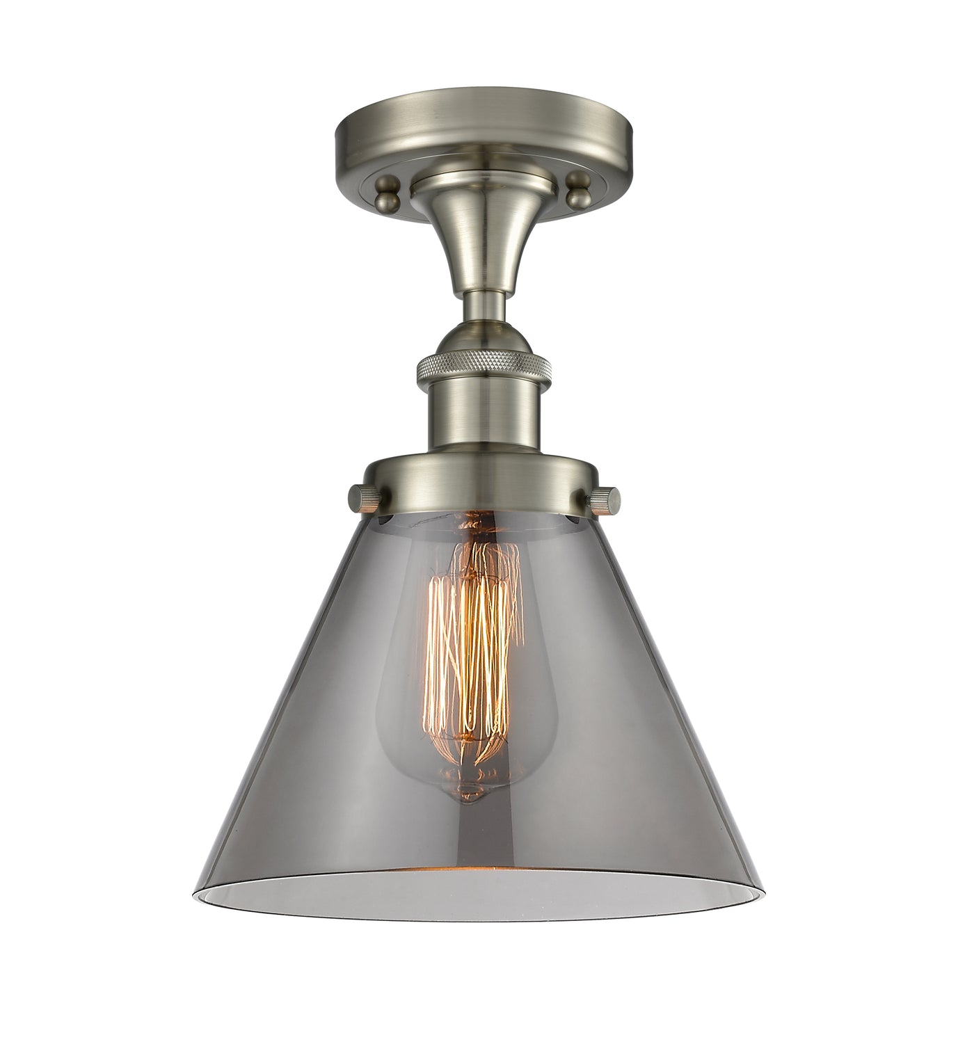 Edison Semi-Flush Mount 5.25 Brushed Nickel