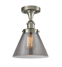 Edison Semi-Flush Mount 5.25 Brushed Nickel