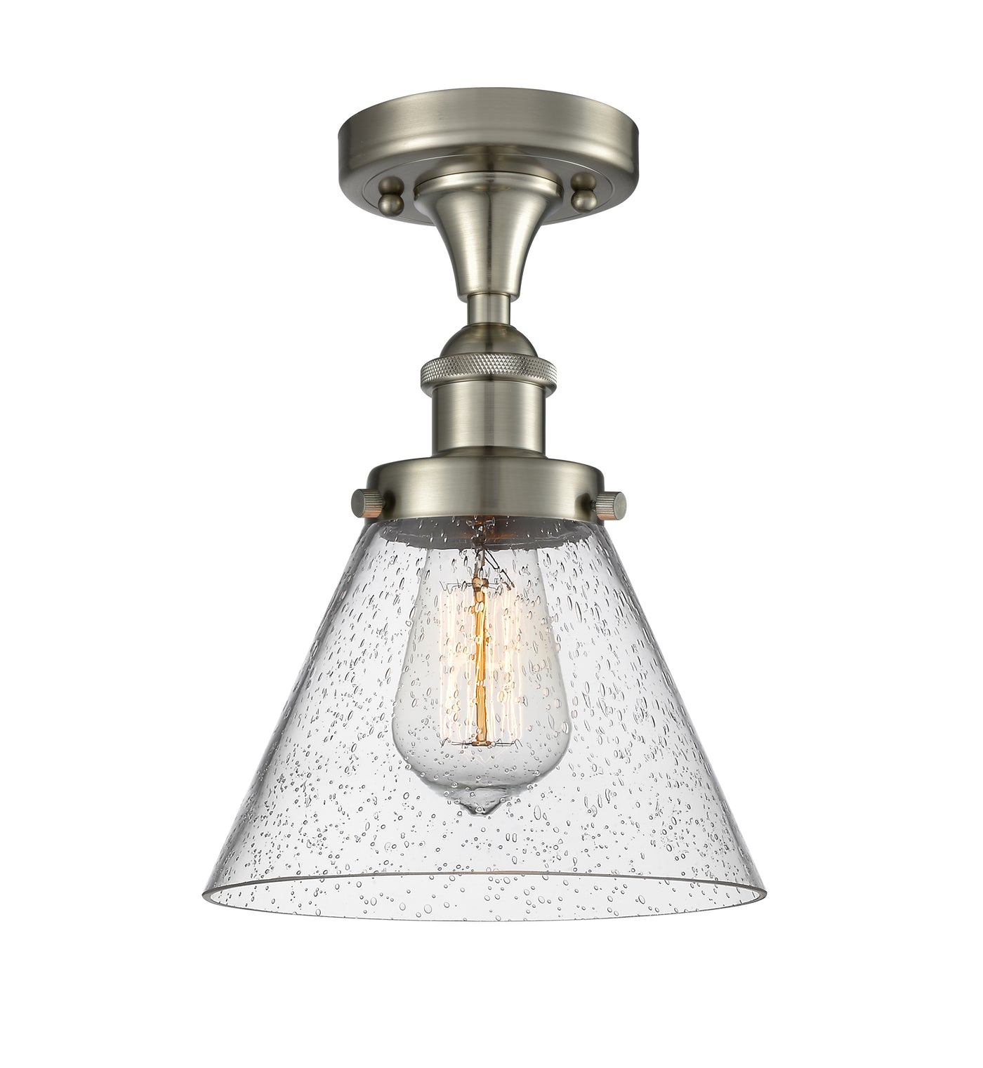 Edison Semi-Flush Mount 5.25 Brushed Nickel