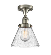 Edison Semi-Flush Mount 5.25 Brushed Nickel