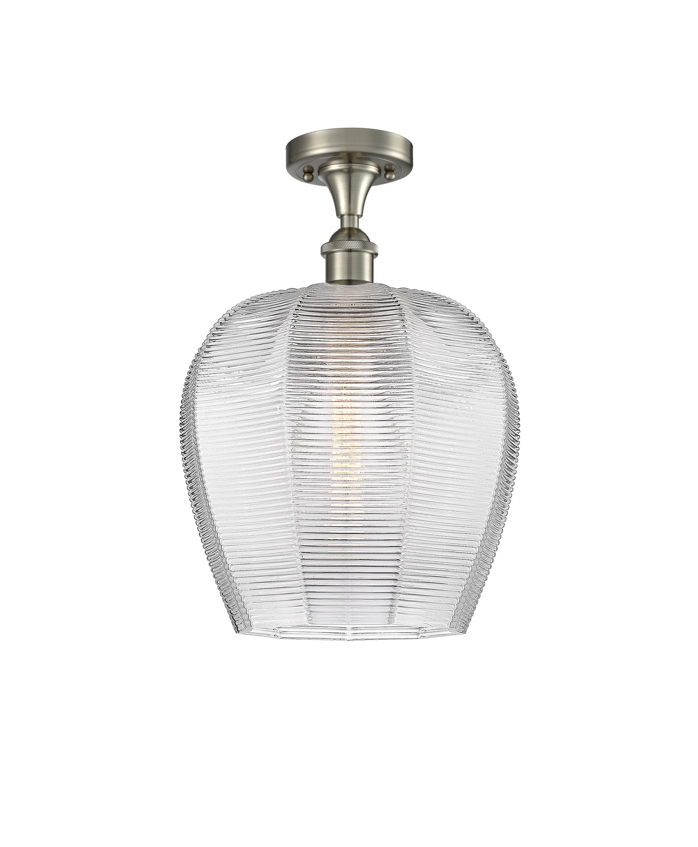 Edison Semi-Flush Mount 6.75 Brushed Satin Nickel