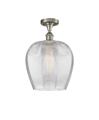 Edison Semi-Flush Mount 6.75 Brushed Satin Nickel