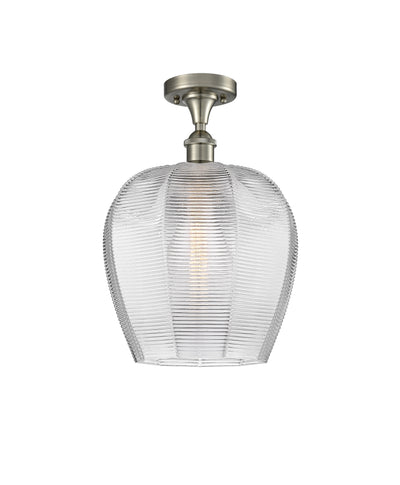 Edison Semi-Flush Mount 6.75 Brushed Satin Nickel