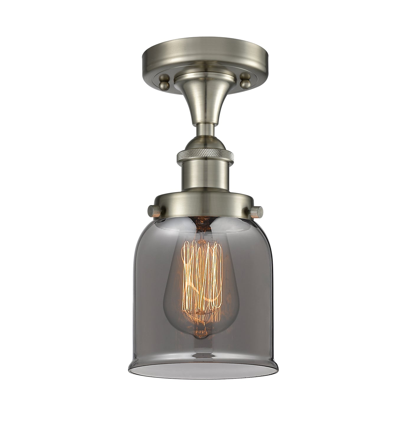 Edison Semi-Flush Mount Cast Brass Finish
