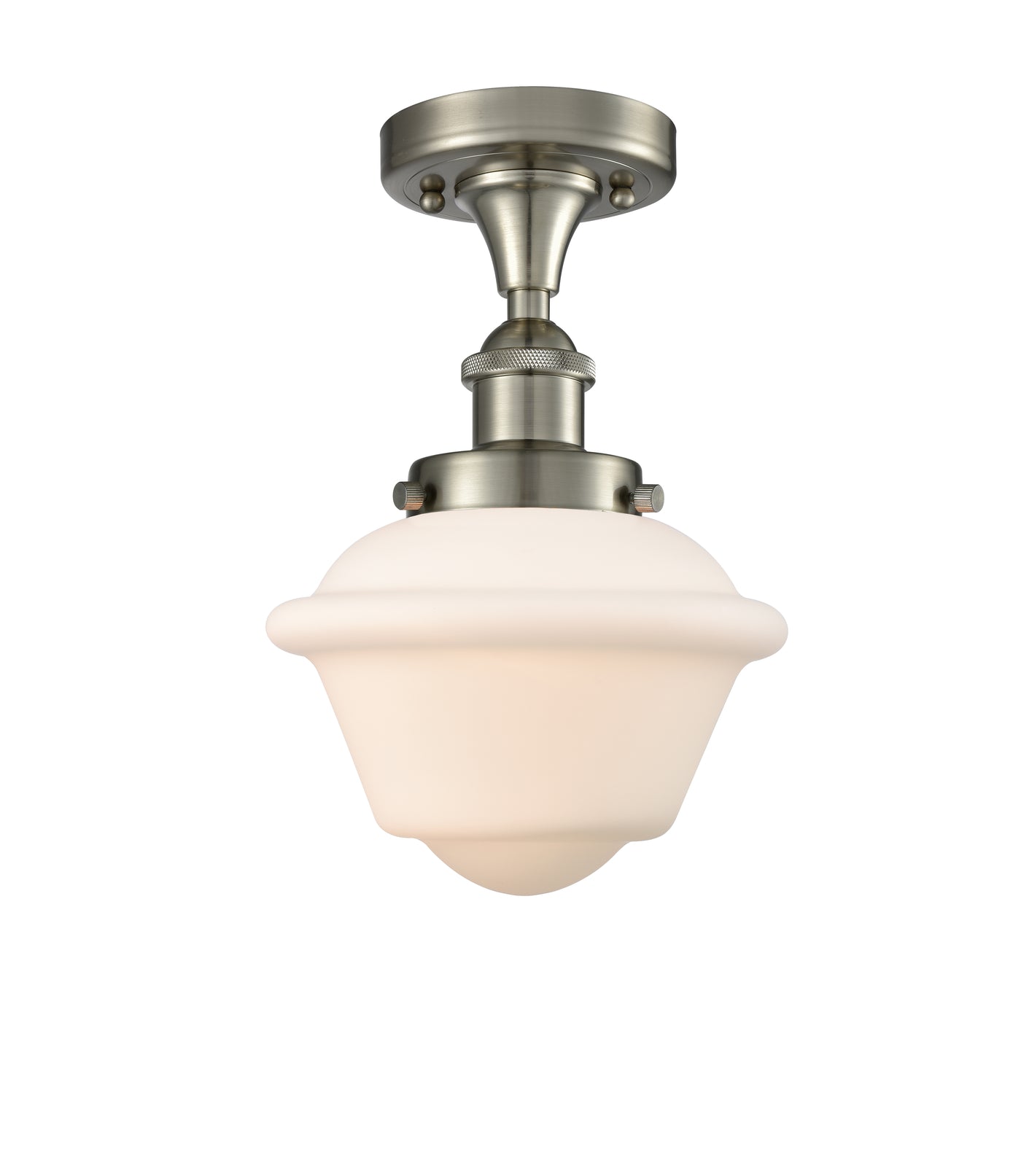 Edison Semi-Flush Mount Brushed Satin Nickel