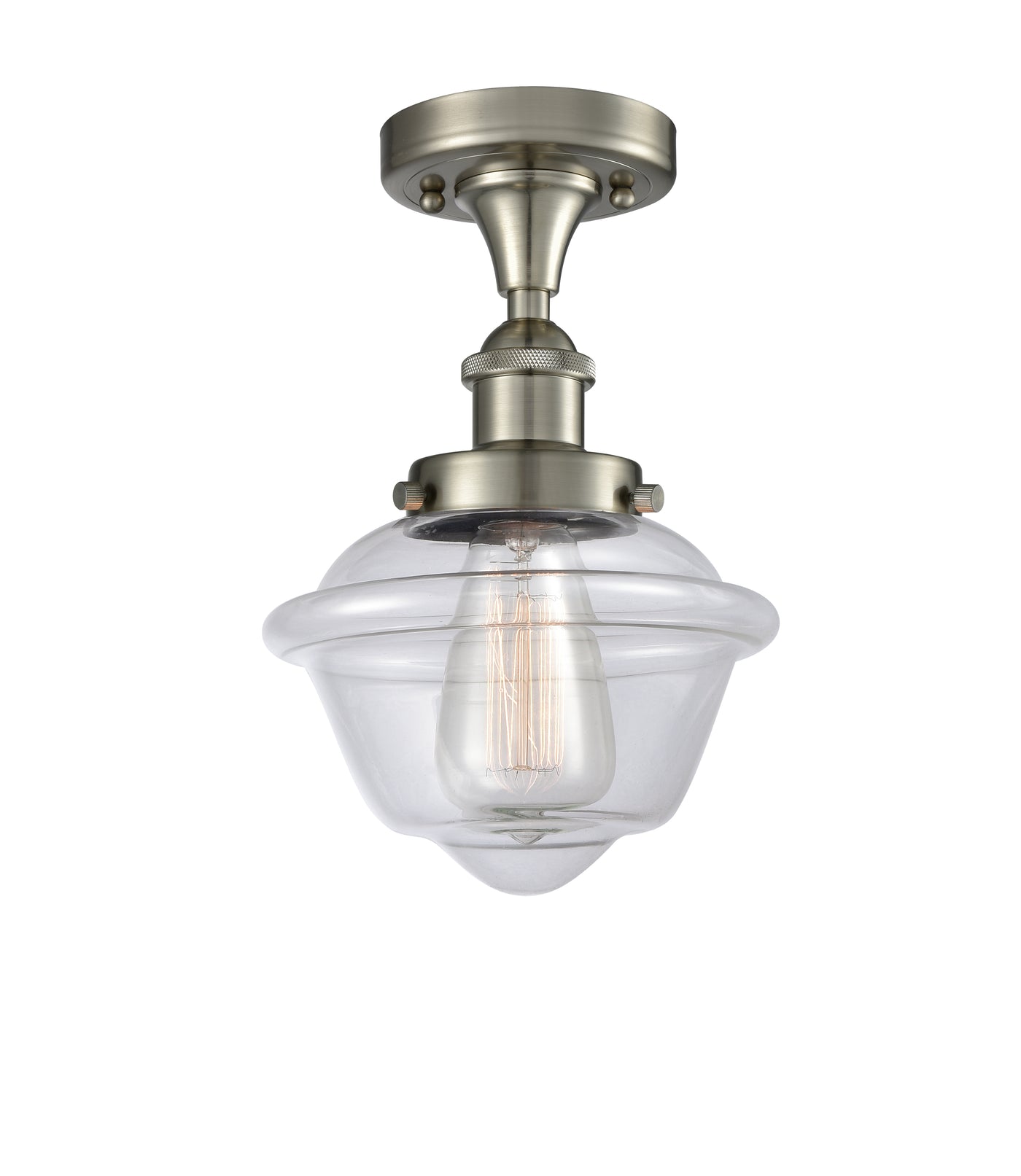 Edison Semi-Flush Mount Brushed Satin Nickel