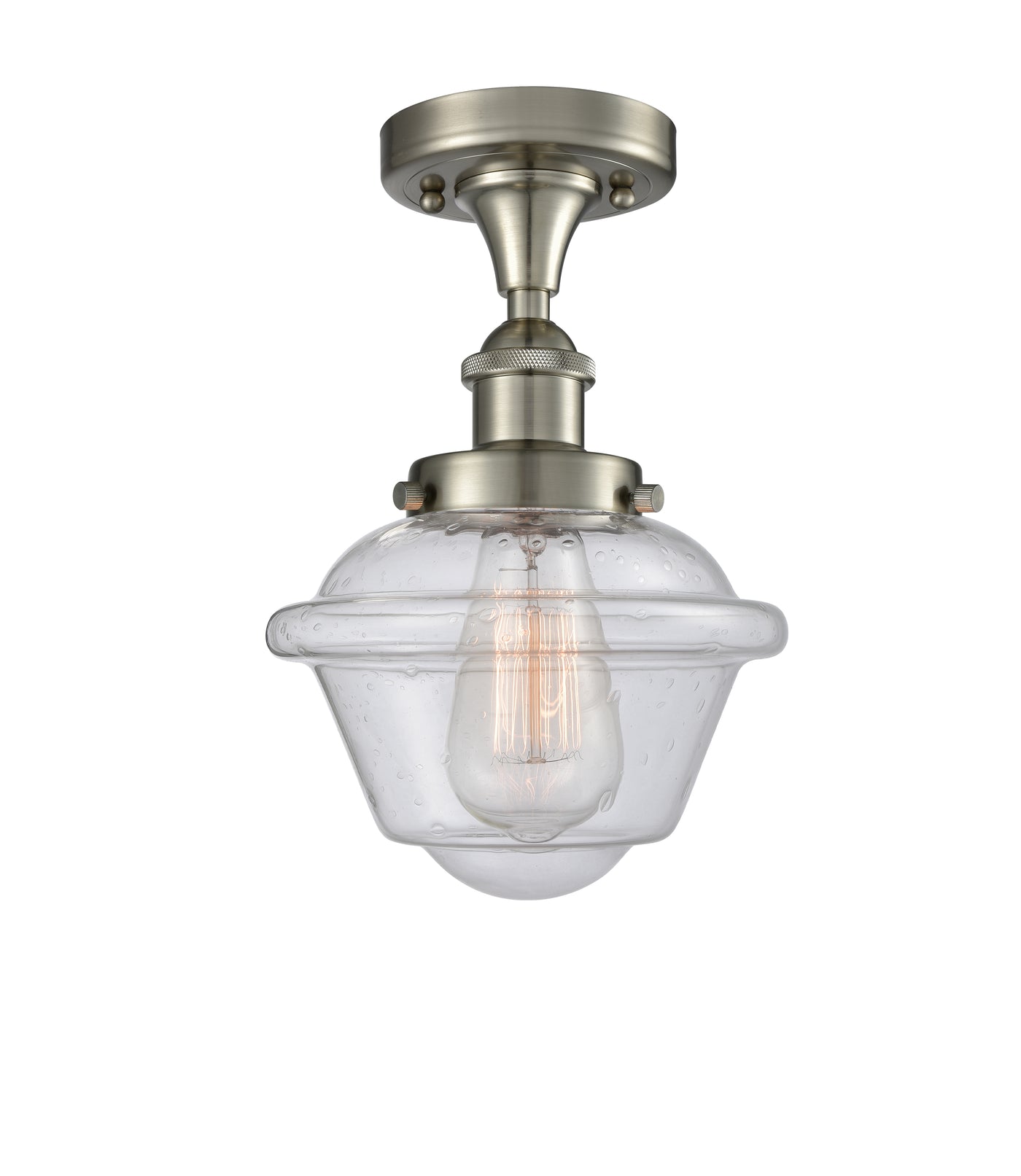 Edison Semi-Flush Mount Brushed Satin Nickel