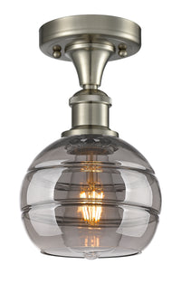 Edison Semi-Flush Mount Brushed Satin Nickel