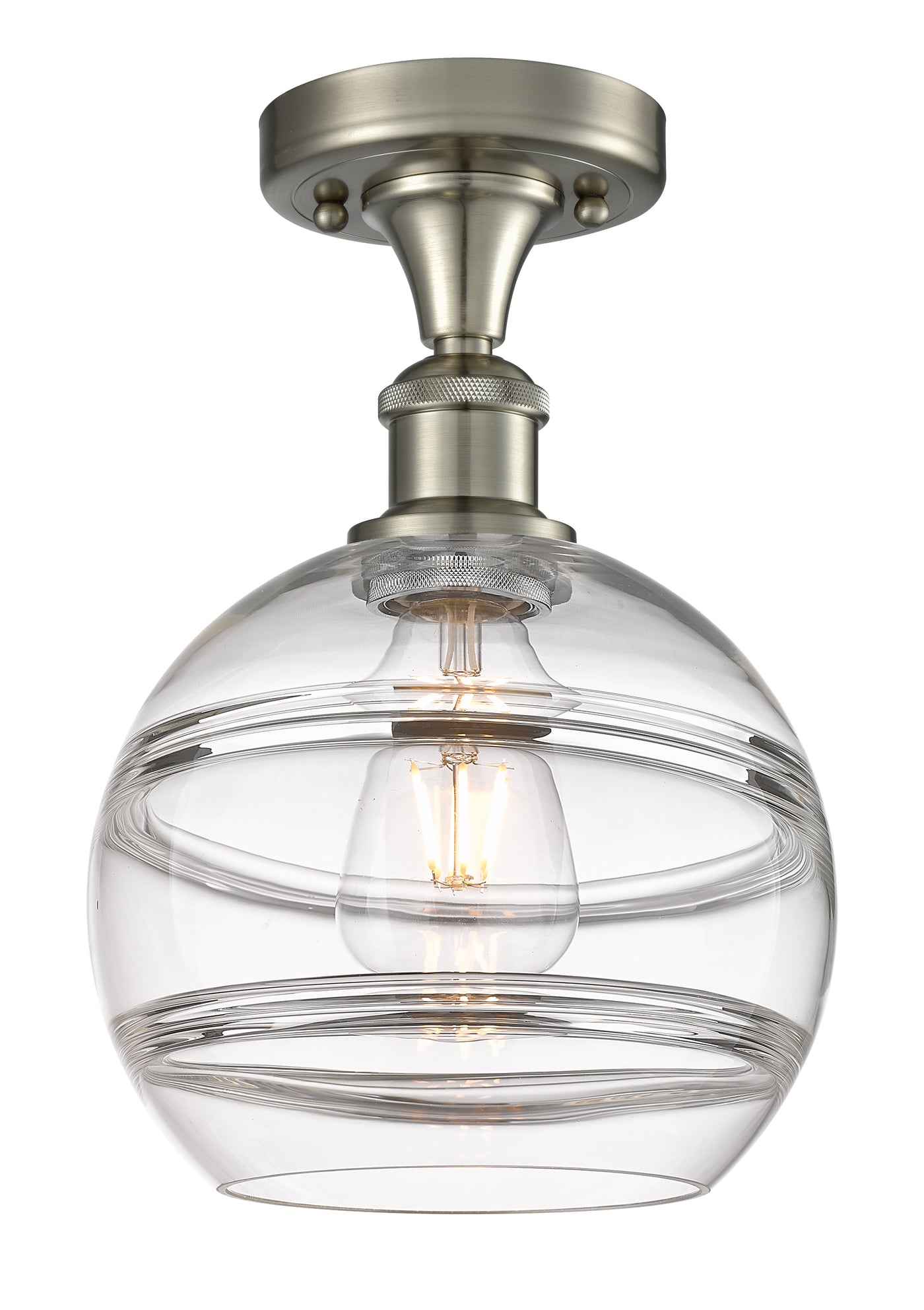 Edison Semi-Flush Mount Brushed Nickel
