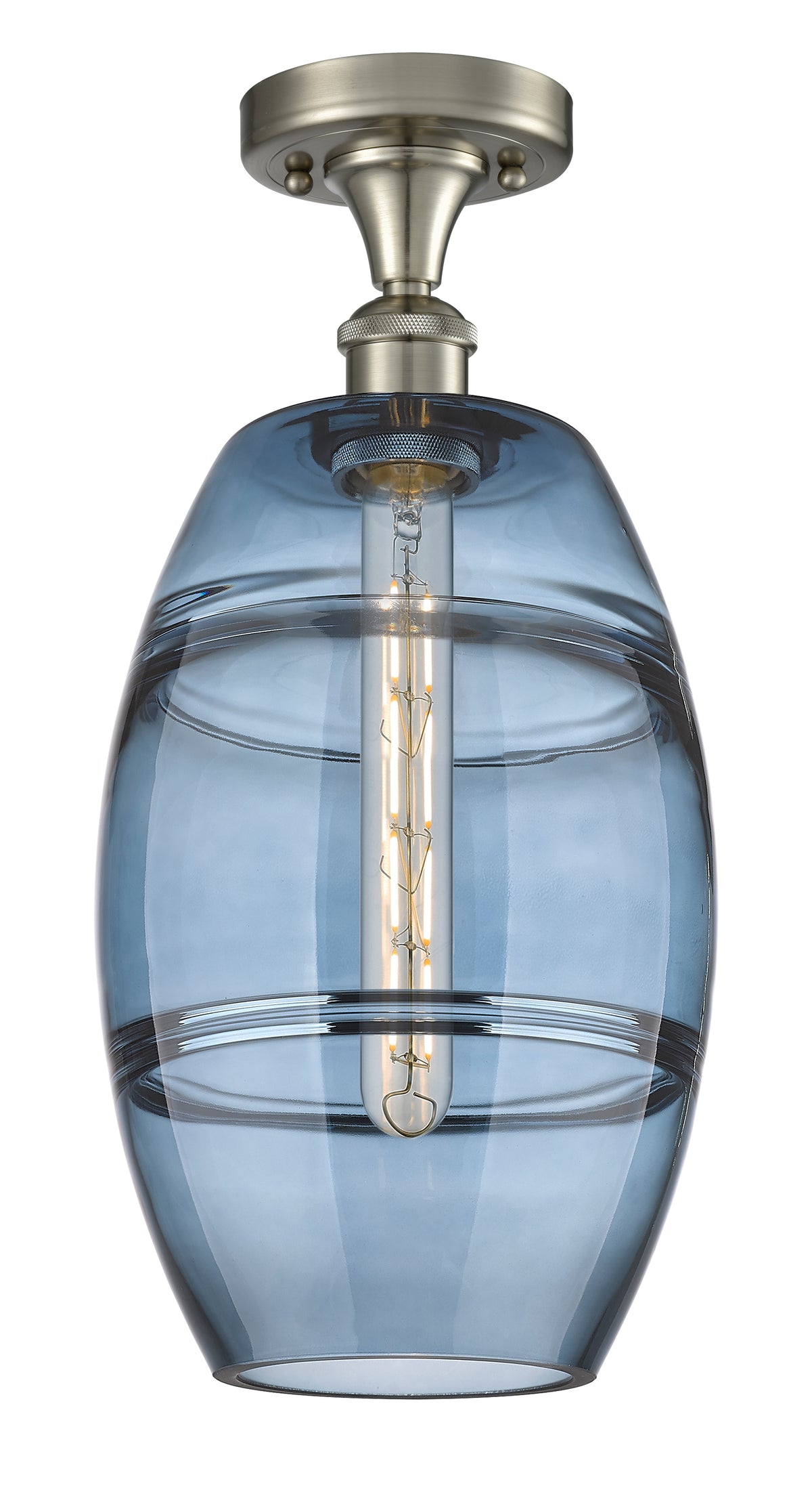Vaz 8-Inch 1-Light Semi-Flush Mount 17-Inch High