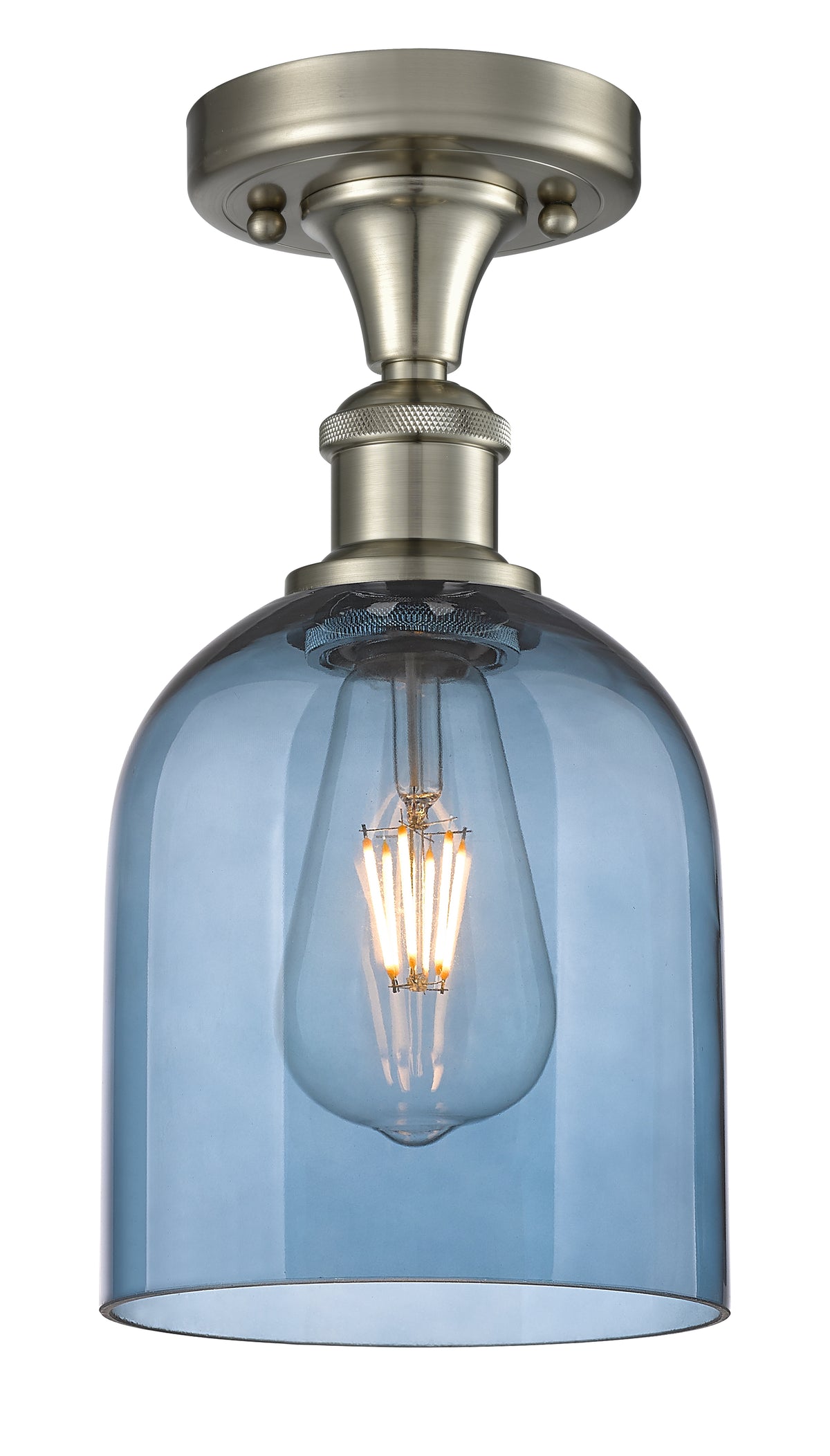 Bella 6-Inch 1-Light Semi-Flush Mount 11.5-Inch High
