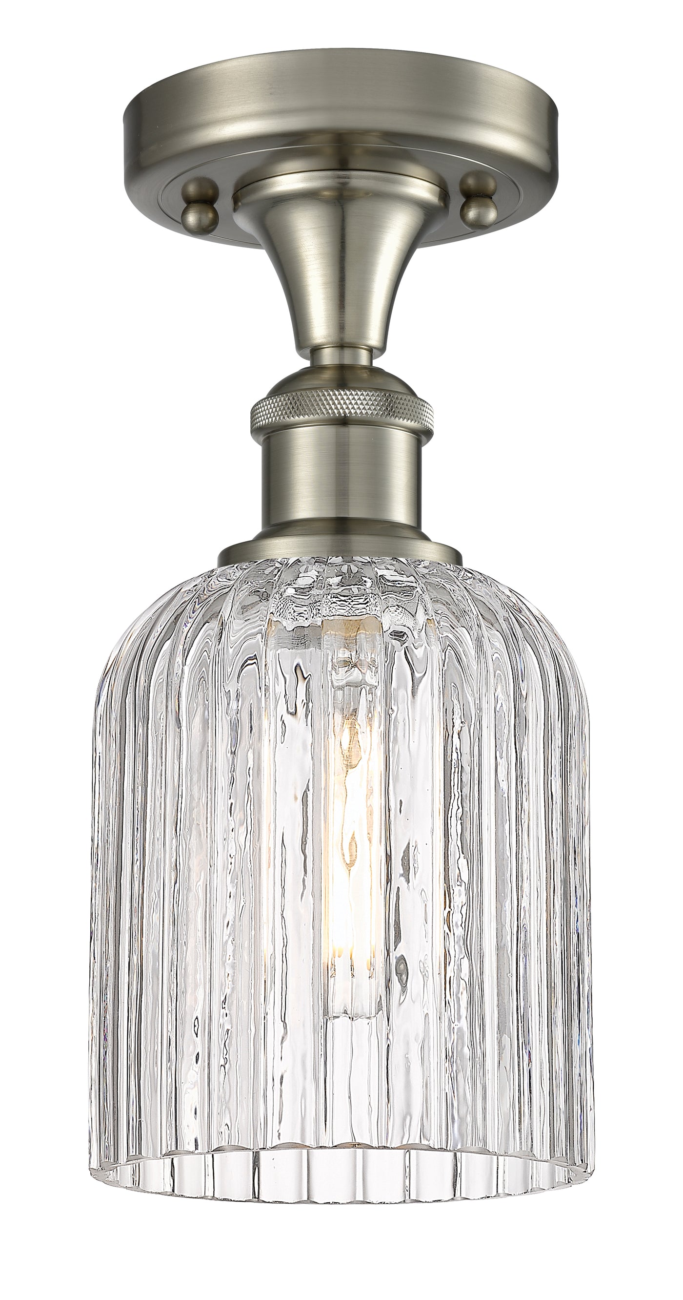 Edison Semi-Flush Mount Brushed Satin Nickel