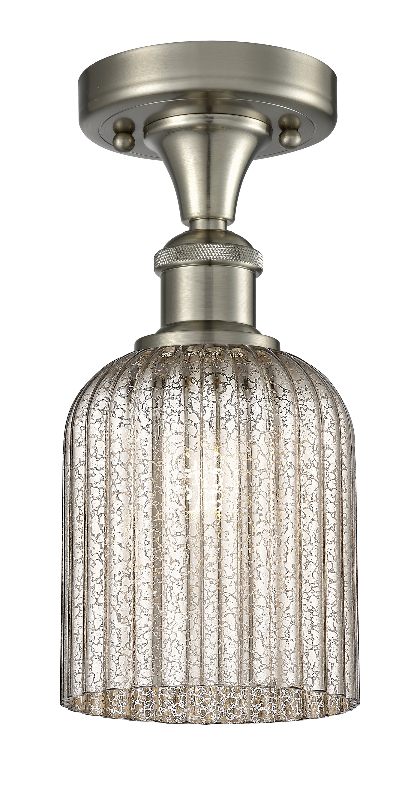 Edison Semi-Flush Mount Brushed Satin Nickel