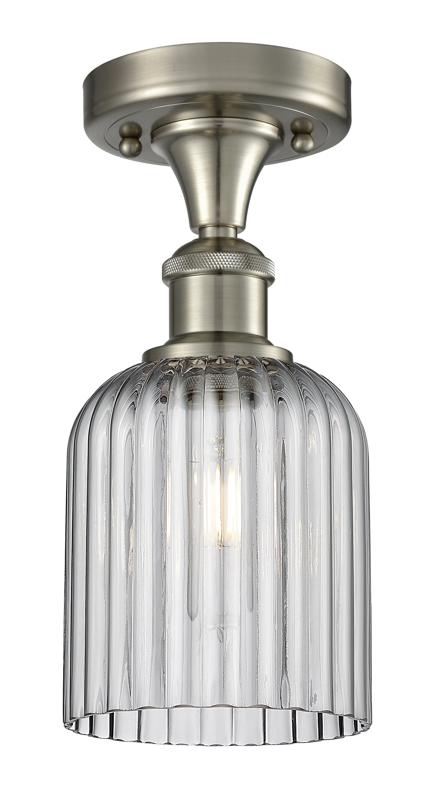Edison Semi-Flush Mount Brushed Satin Nickel