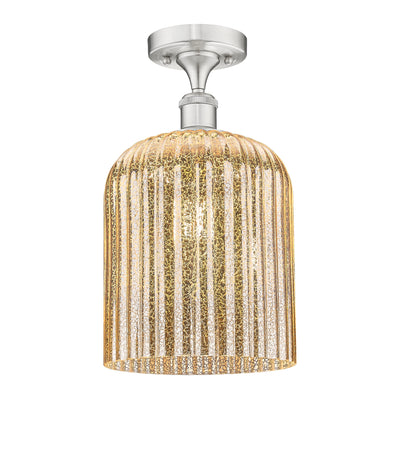 Edison Semi-Flush Mount Brushed Satin Nickel