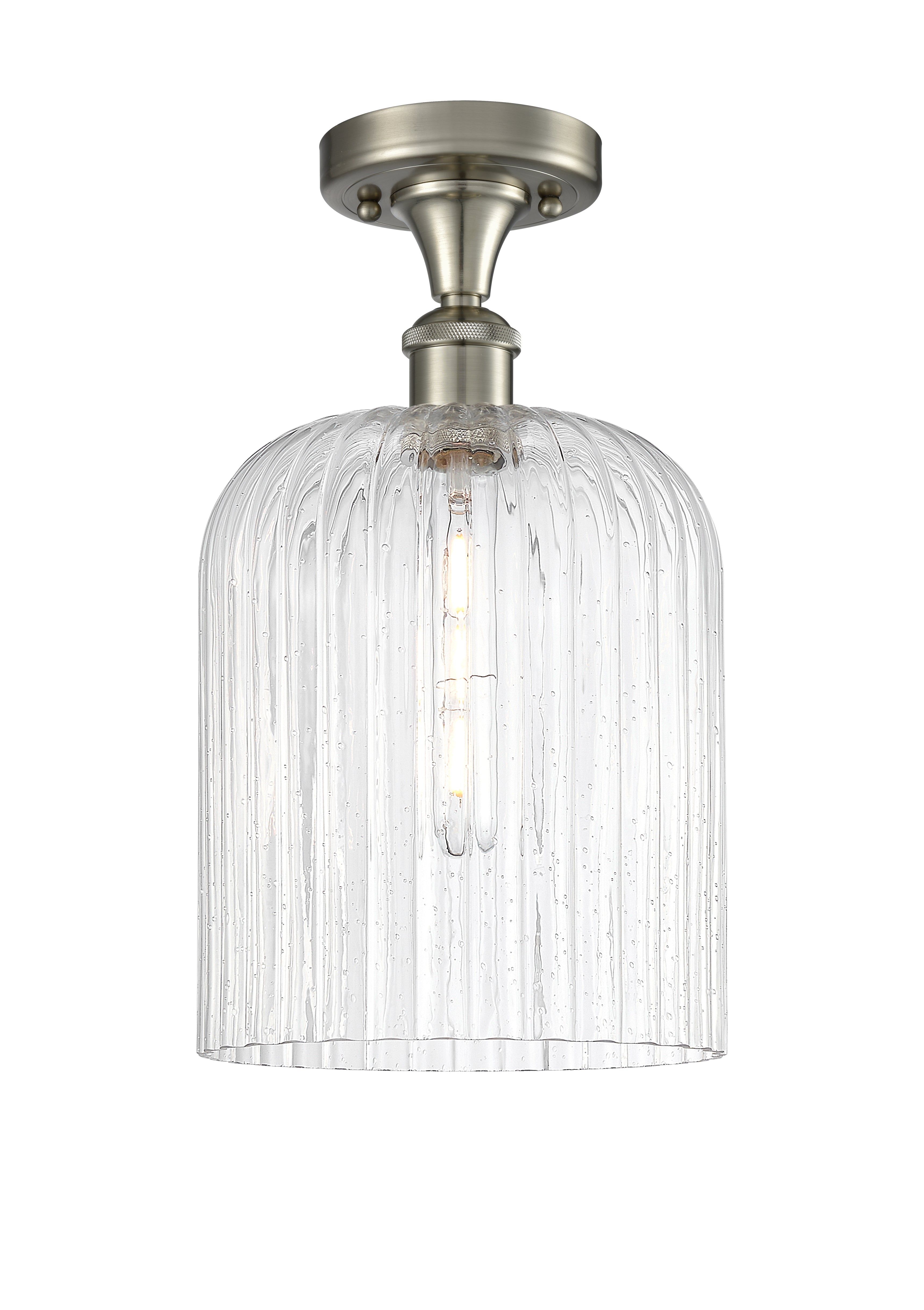 Edison Semi-Flush Mount Brushed Satin Nickel