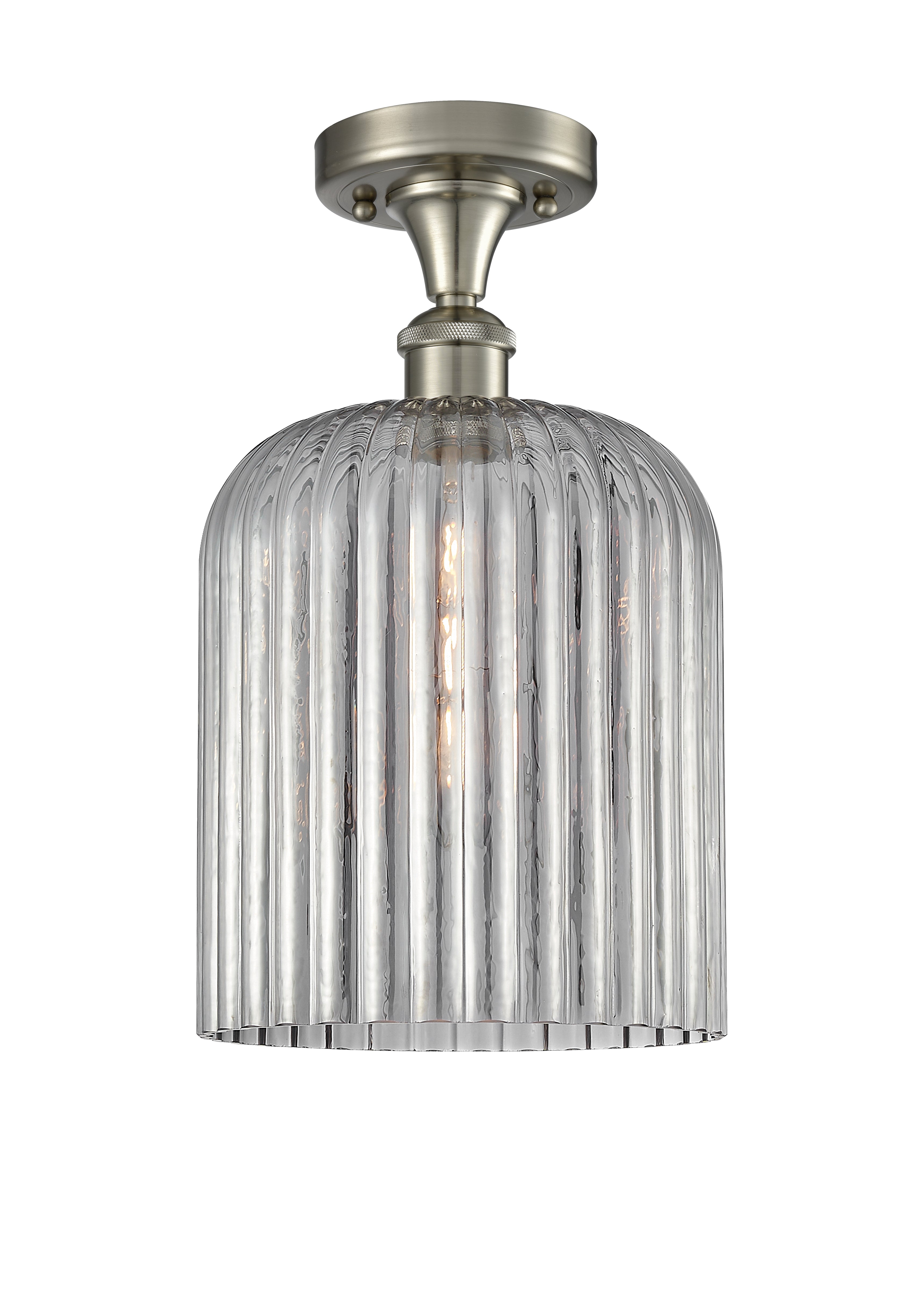 Edison Semi-Flush Mount Brushed Satin Nickel