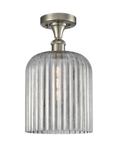 Edison Semi-Flush Mount Brushed Satin Nickel