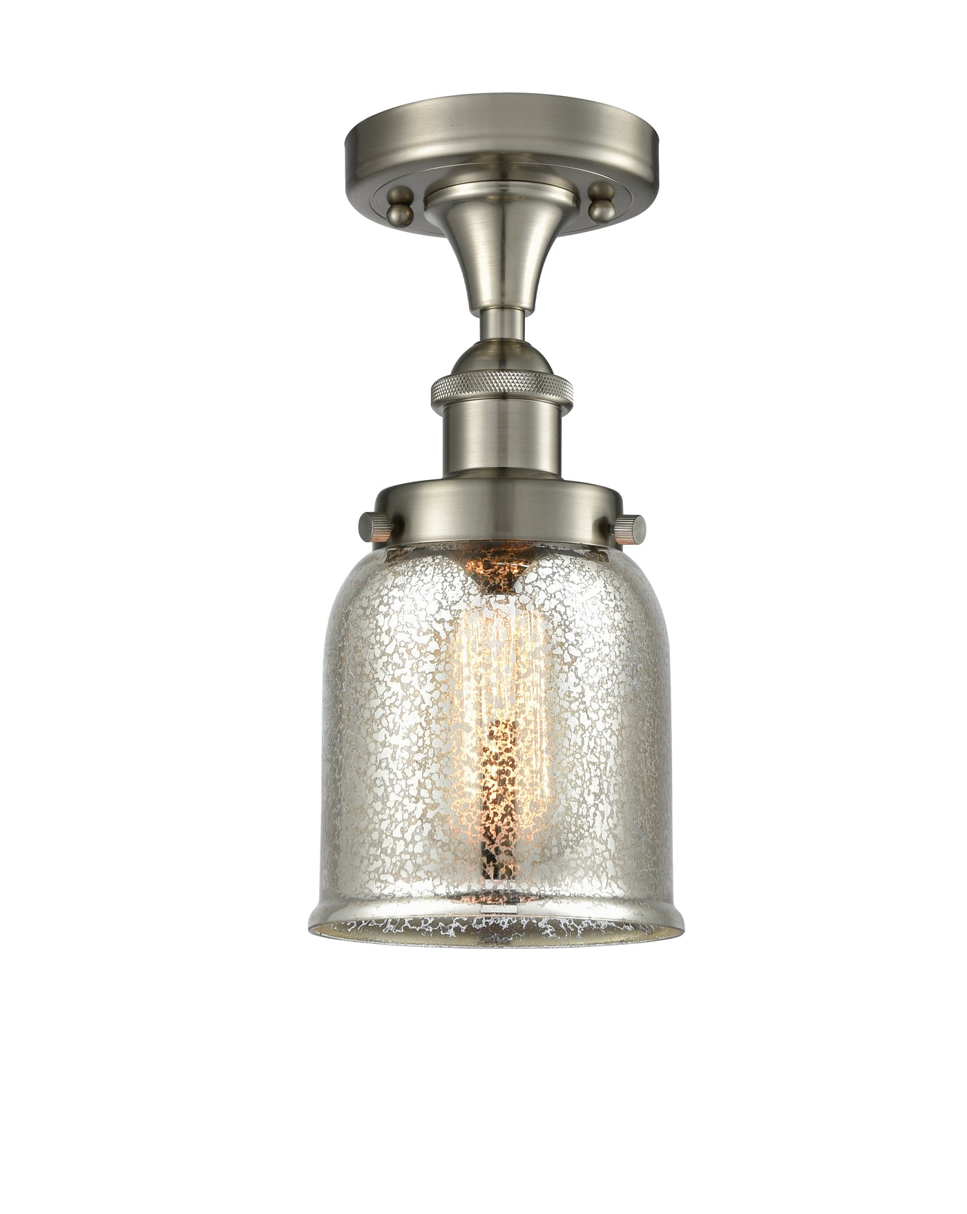 Edison Semi-Flush Mount Cast Brass Finish