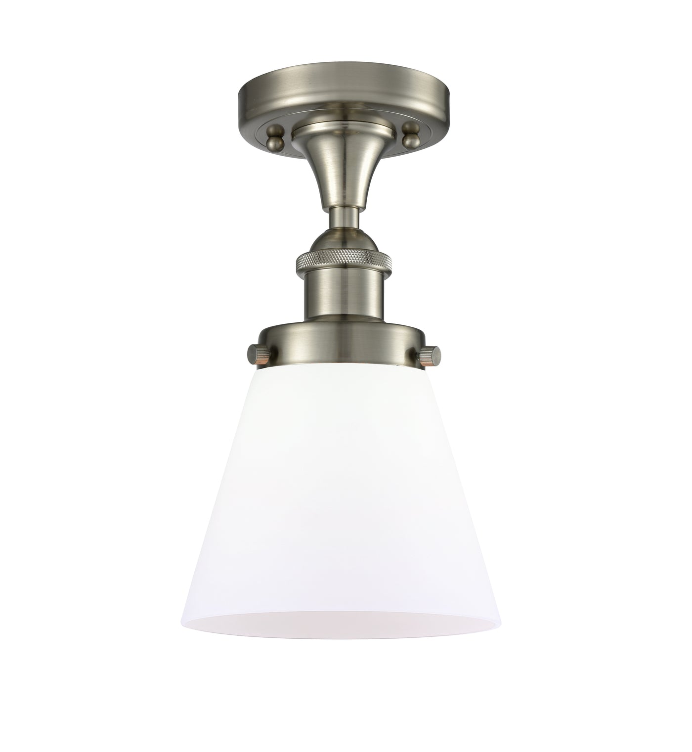 Edison Semi-Flush Mount Brushed Satin Nickel
