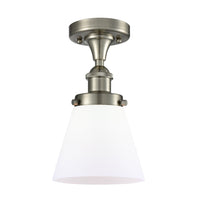 Edison Semi-Flush Mount Brushed Satin Nickel