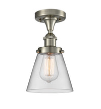 Edison Semi-Flush Mount Brushed Satin Nickel