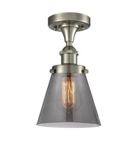 Edison Semi-Flush Mount Brushed Satin Nickel
